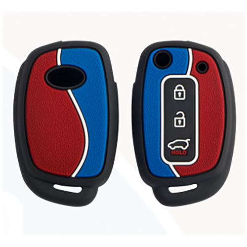 KC-D05 Red and Blue Hyundai flip key 3b Cover