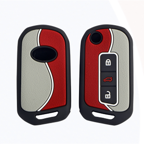 KC-D07 Red and Grey Mahindra Key Cover