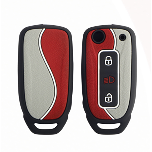 KC-D08 Red and Grey Tata Flip Key Cover