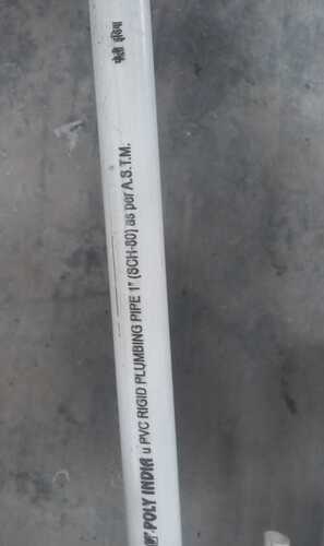 White Pvc Plumbing Pipe 1  Inch
