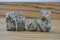 Natural Dalmatian Jasper Gemstone Platonic Solids Geometry Set