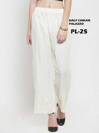 HUMAIRA FASHIONS RAYON HALF CHIKAN PALAZZO