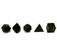 Natural Lebradorite Gemstone Platonic Solids Geometry Set