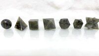 Natural Lebradorite Gemstone Platonic Solids Geometry Set