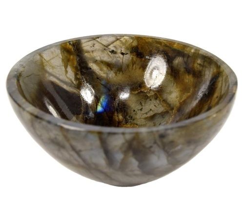 Natural Lebradorite Gemstone Crystal Bowl