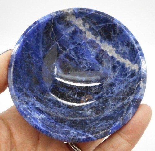 Natural Sodalite Gemstone Crystal Bowl