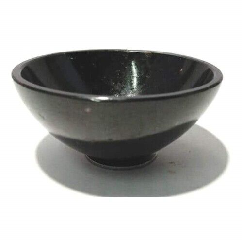 Natural Black Agate Gemstone Crystal Bowl Grade: A+