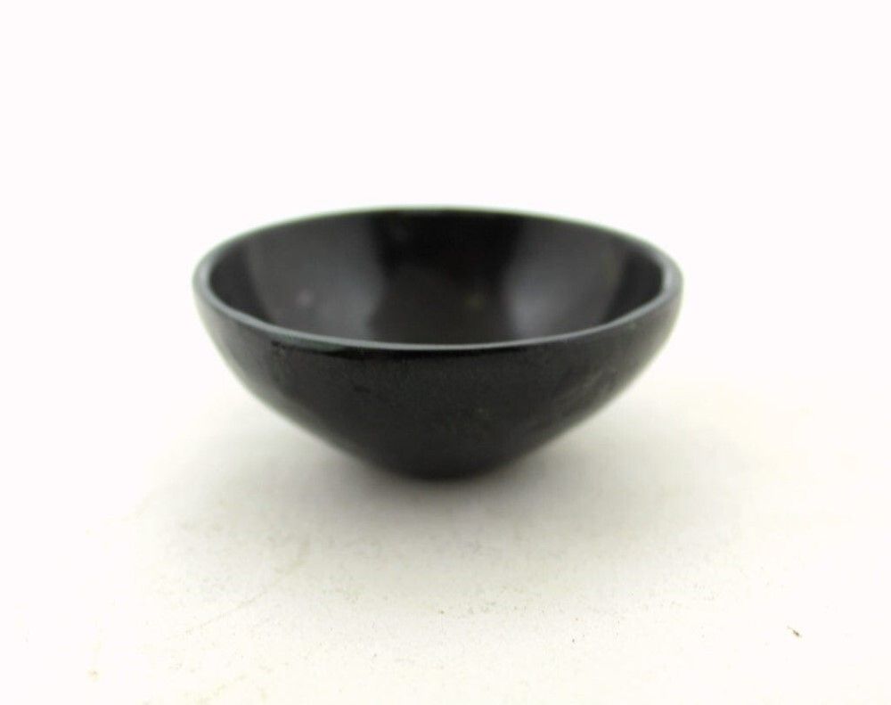 Natural Black Agate Gemstone Crystal Bowl