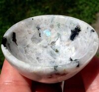 Natural Moon Stone Gemstone Crystal Bowl - 4 Inch A+ Grade White Moon Stone | Round Brilliant Cut, 100 Grams Weight, Natural Material