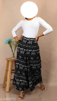 HUMAIRA FASHIONS ELEPHANT PRINTED CREPE PALAZZO