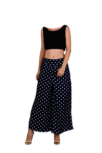 HUMAIRA FASHIONS POLKA DOTS CREPE PALAZZO