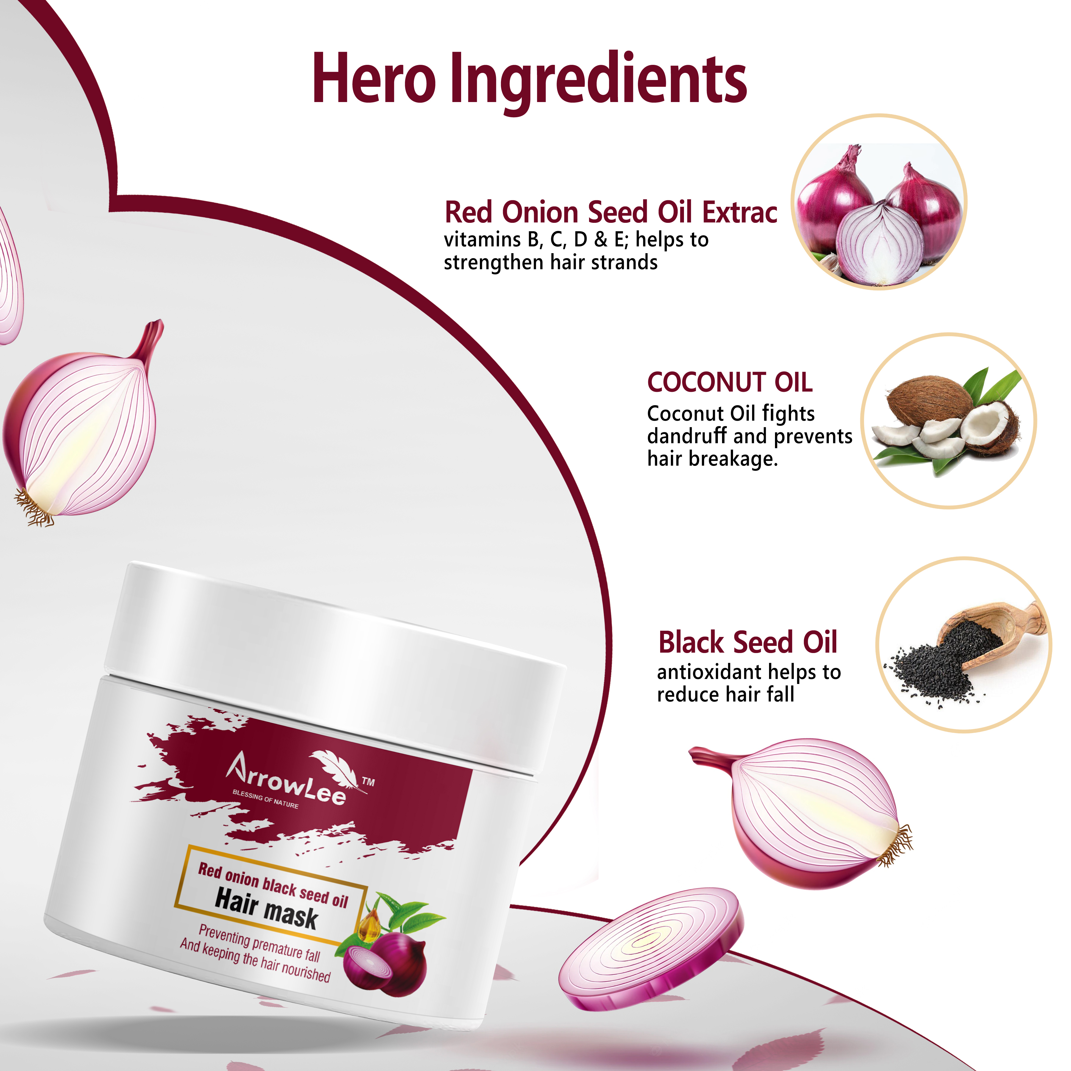 Red Onion Black Seed Oil Hair Mask