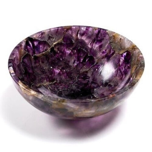 Natural Amethyst Gemstone Crystal Bowl