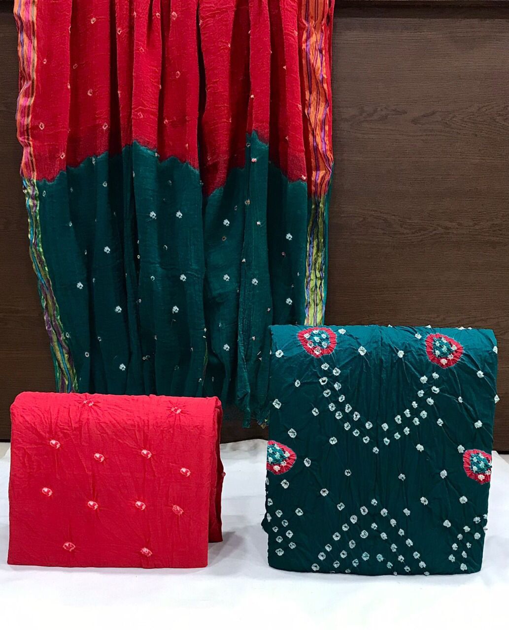 Women Designer Bandhej Salwar Suit Dress Materials