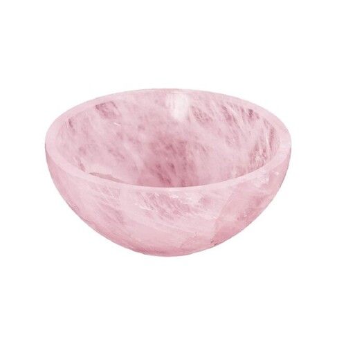 Natural Rose Quartz Stone Gemstone Crystal Bowl Grade: A+