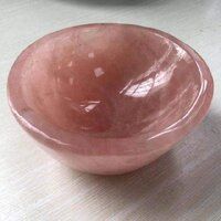 Natural Rose Quartz Stone Gemstone Crystal Bowl