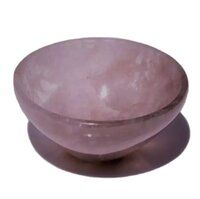 Natural Rose Quartz Stone Gemstone Crystal Bowl