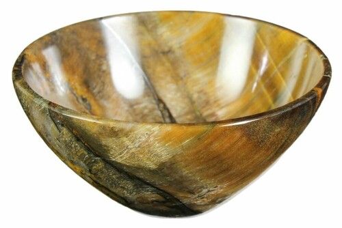 Natural Tiger Eye Stone Gemstone Crystal Bowl