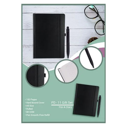 Black Promotional Pen Diary Set