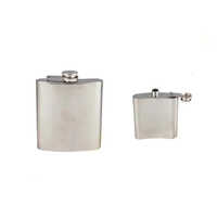 Stainless Steel Hip Flask - Stainless Steel Material, Square Shape, Silver Color | Modern Design, High-quality Manufacturing, Quality Tested