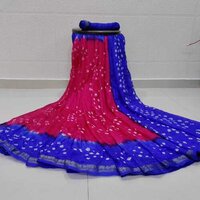 Bandhej Bandhani Saree - Silk, 5.5 Meter Length, Mix Color | Anti-wrinkle, Breathable, Washable, Traditional Designer Style
