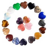 Mix Gemstone Crystal Puffy Heart