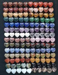 Mix Gemstone Crystal Puffy Heart