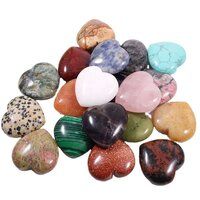 Mix Gemstone Crystal Puffy Heart