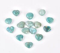 Natural Amazonite Gemstone Crystal Puffy Heart