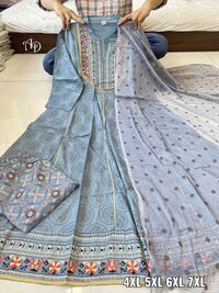 Women Many colours Rambo Style Mill Printed Hevay Rayon Gown...