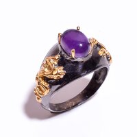 Wholesale Labradorite Gold Plated And Rhodium Plated Rings Solid 925 Sterling Silver handmade Jewelry