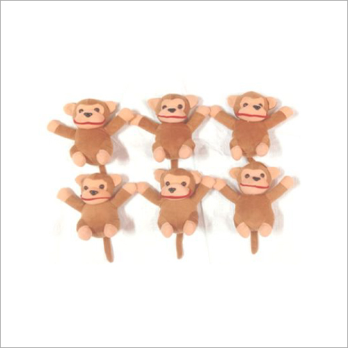 Soft Monkey Toy Set - Extra Soft Cotton Stuffed, Brown Color, Ideal for Children Aged 1 to 10 Years, Six Fun Monkey Pieces