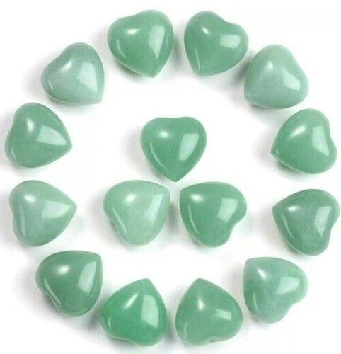 Natural Green Aventurine Stone Gemstone Crystal Puffy Heart