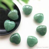 Natural Green Aventurine Stone Gemstone Crystal Puffy Heart