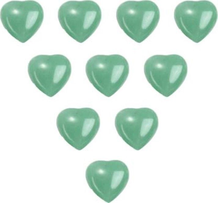 Natural Green Aventurine Stone Gemstone Crystal Puffy Heart