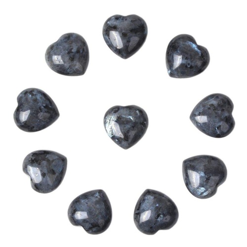 Natural Larvikite Stone Gemstone Crystal Puffy Heart