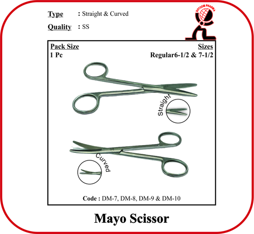 Mayo Scissor Curved 6 Inch