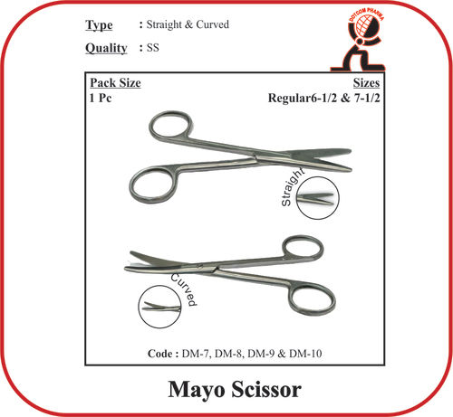 Mayo Scissor Curved 8 Inch