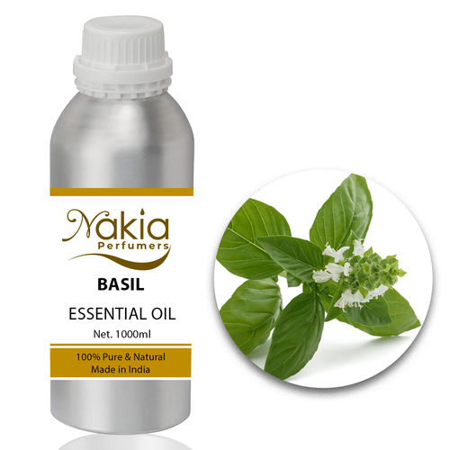 Buy Natural Basil Essential Oil Online at Best Price in Delhi India Nakia Perfumers