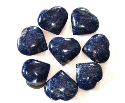 Natural Sodalite Stone Gemstone Crystal Puffy Heart