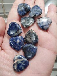 Natural Sodalite Stone Gemstone Crystal Puffy Heart