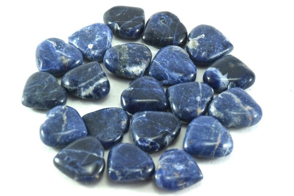 Natural Sodalite Stone Gemstone Crystal Puffy Heart