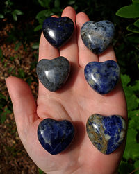 Natural Sodalite Stone Gemstone Crystal Puffy Heart