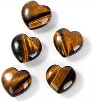 Natural Tiger Eye Stone Gemstone Crystal Puffy Heart