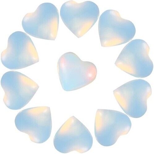 Natural Opalite Stone Gemstone Crystal Puffy Heart