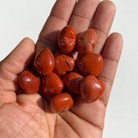 Natural Red Jasper Stone Gemstone Crystal Puffy Heart