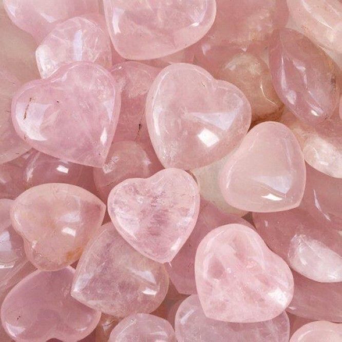 Natural Rose Quartz Gemstone Crystal Puffy Heart