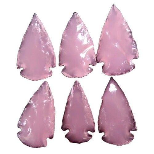 Natural Rose Quartz Gemstone Crystal Arrowheads Grade: A+