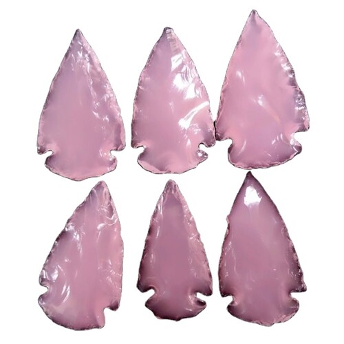 Natural Rose Quartz Gemstone Crystal Arrowheads