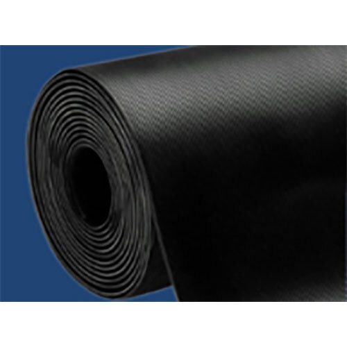 Chequired Electrical Rubber Mat - Color: Black